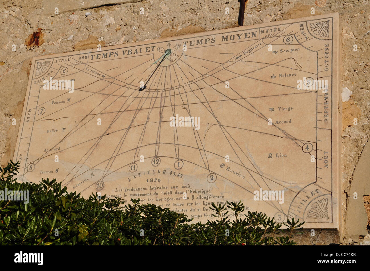 Sundial of the St Michel monastery Stock Photo Alamy
