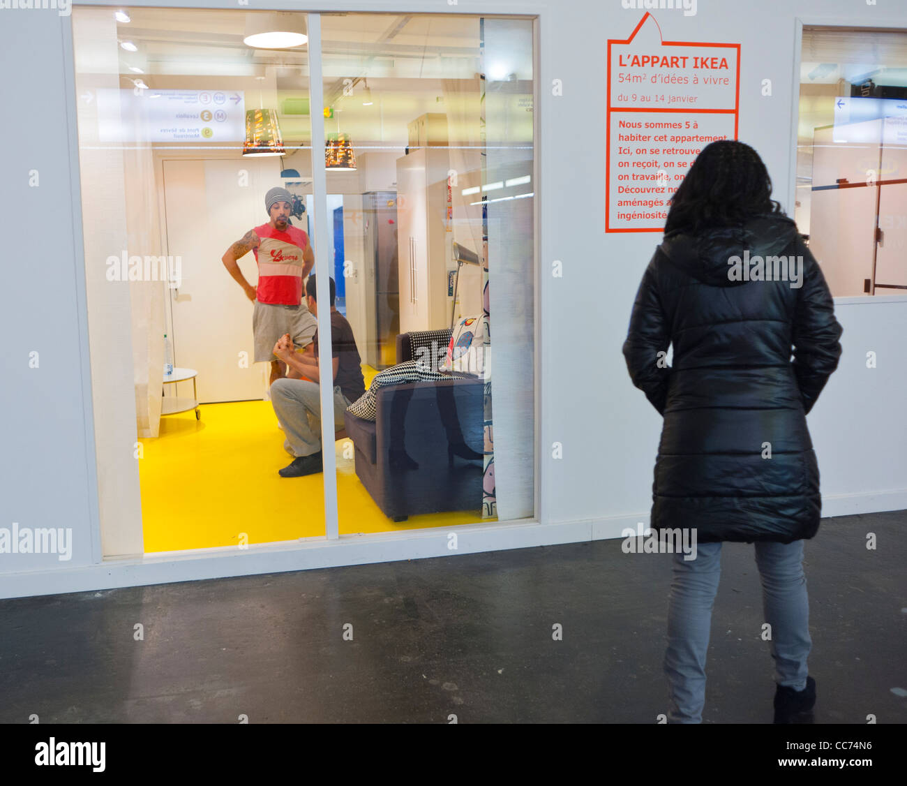Paris, France, Unusual Advertising Shopping, Ikea Store, Installation