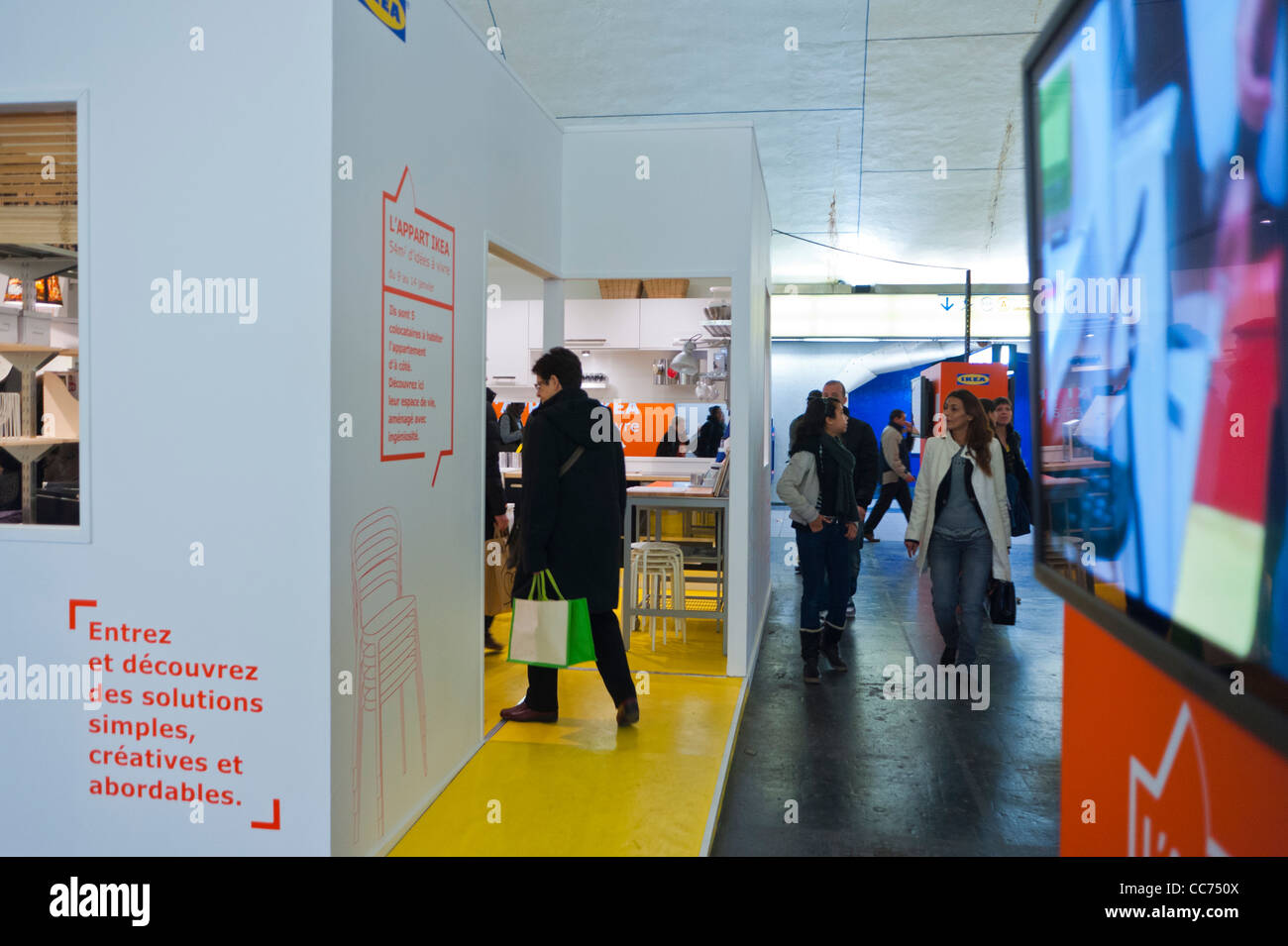 Paris, France, Unusual Advertising Furniture Shopping, Ikea Furniture