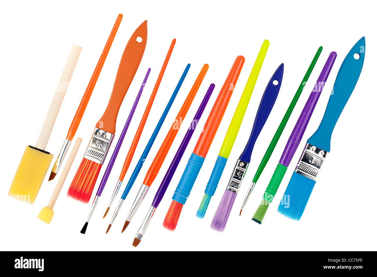 Assorted mixture of paint brushes Stock Photo Alamy