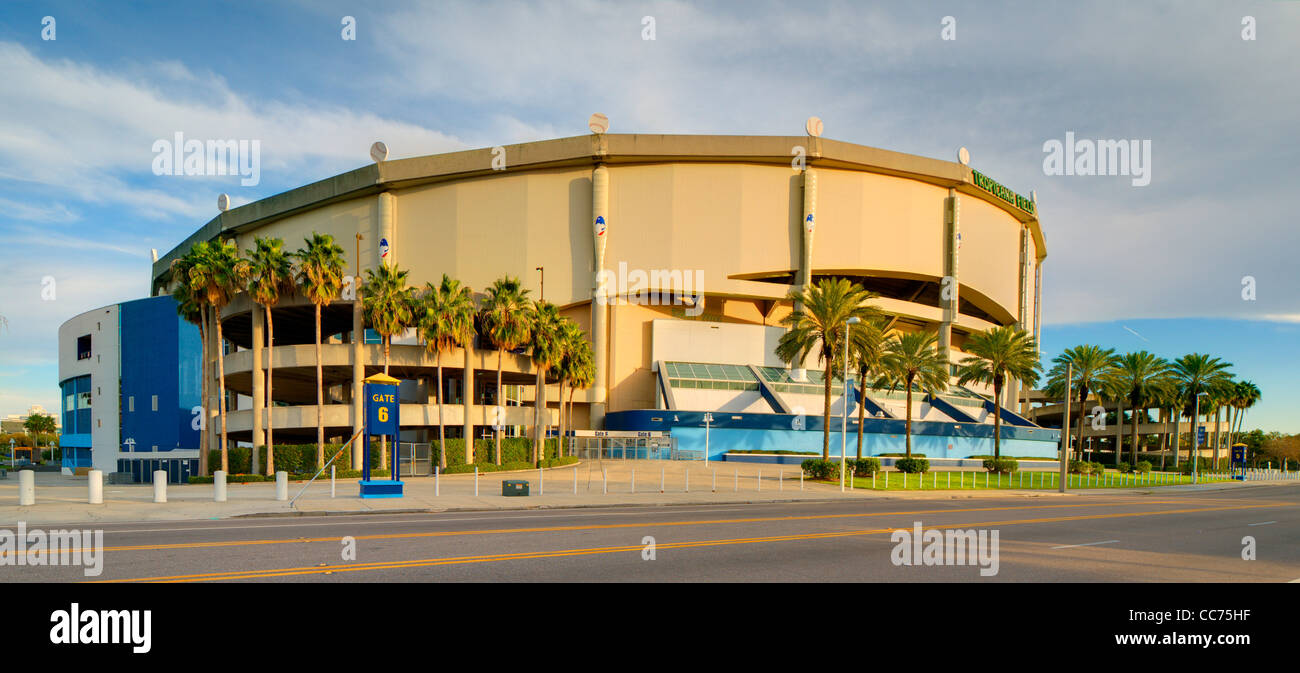 Tropicana Field, Home of the Tampa Bay Rays, a member team of Major League Baseball in St. Petersburg, Florida. Stock Photo