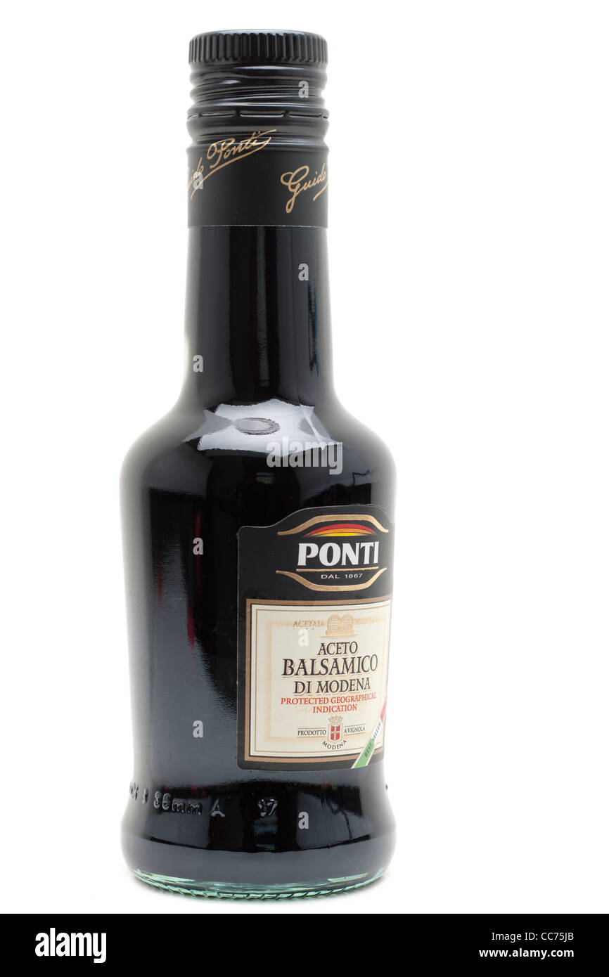Bottle of Aceto Balsamico Stock Photo