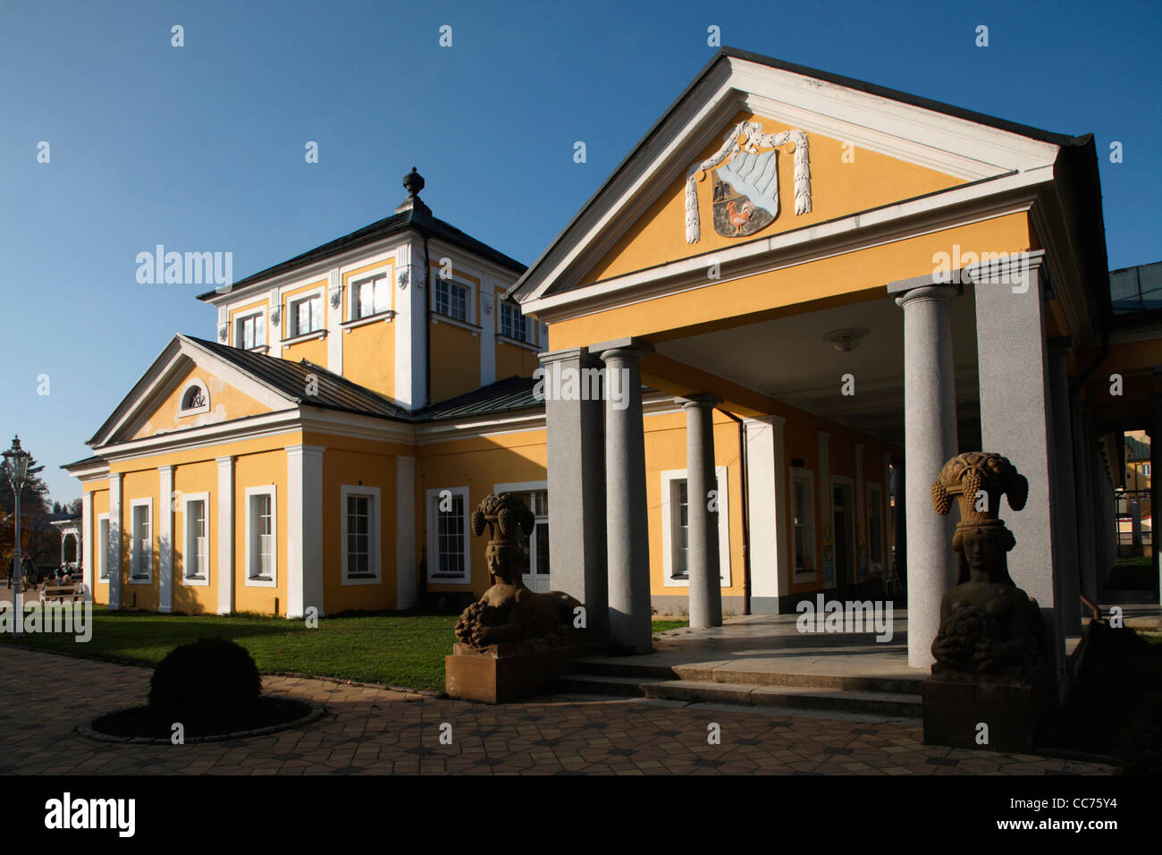 Europe, Czech Republic, Frantiskovy Lazne. Spa hall in inner city Stock Photo