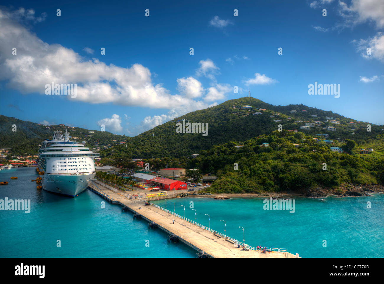 Port at St. Thomas, U.S. Virgin Islands. Stock Photo