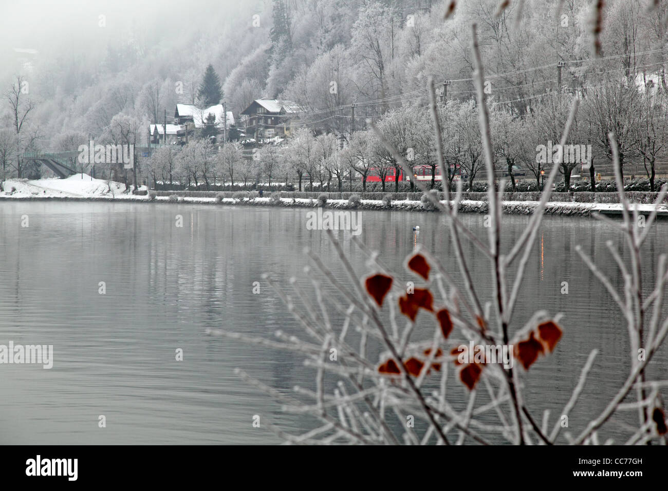winter alps zell am see Stock Photo