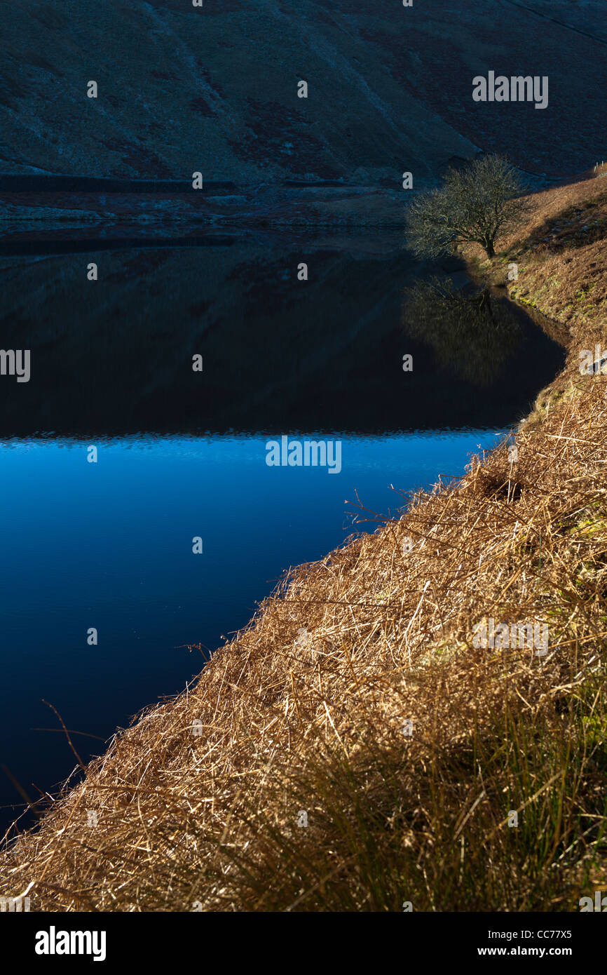 Upper Ogden Reservoir, by Pendle Hill, Lancashire Stock Photo