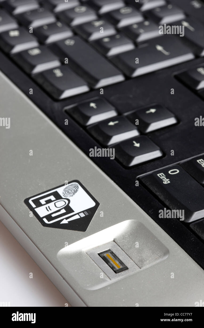 Computer keyboard, access to the computer only through a fingerprint
