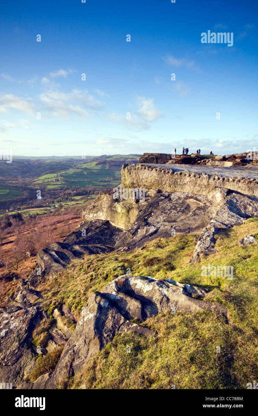 Curbar Edge in the Peak District National Park in Derbyshire, England ...
