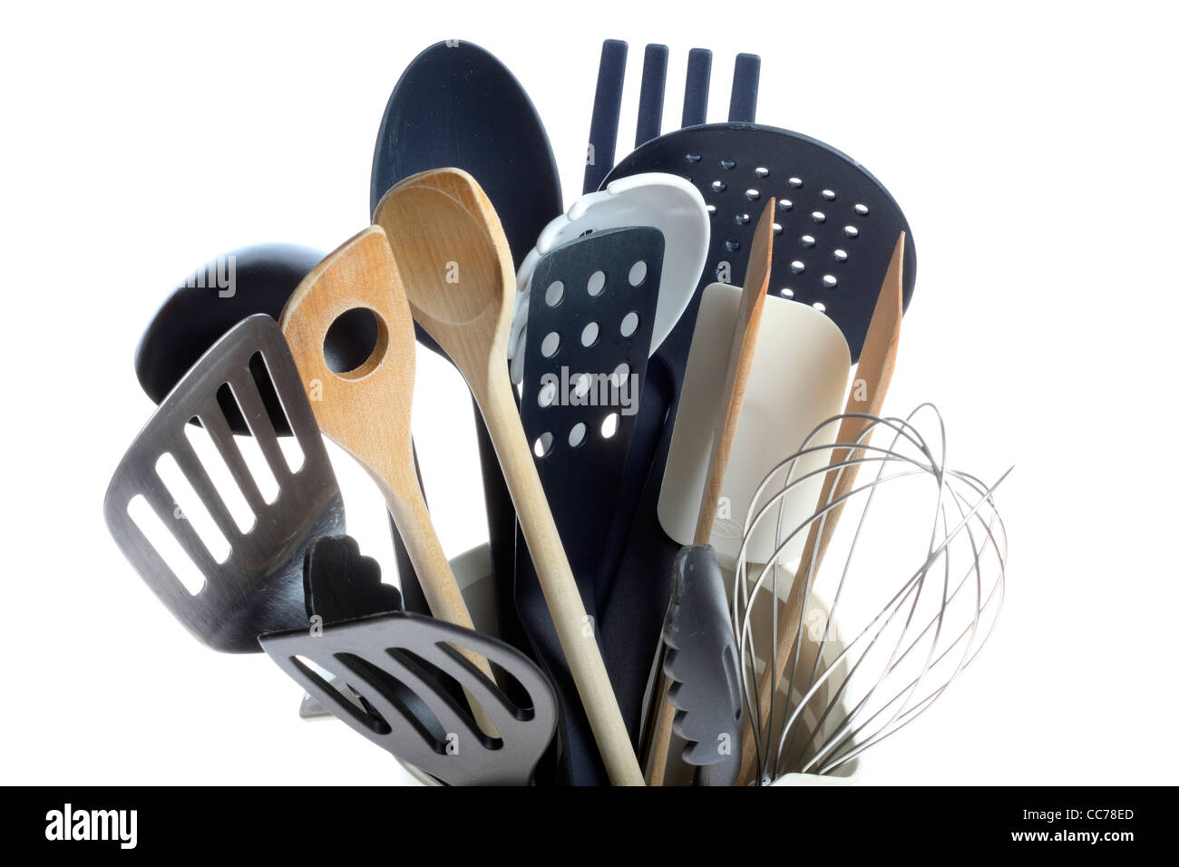 Various types of kitchen tools, cooking devices. Stock Photo