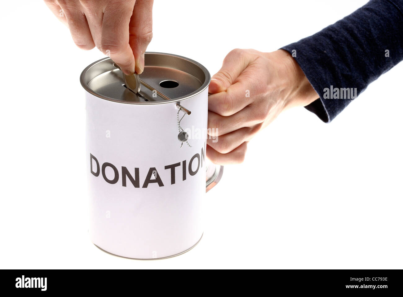 donation can collecting money