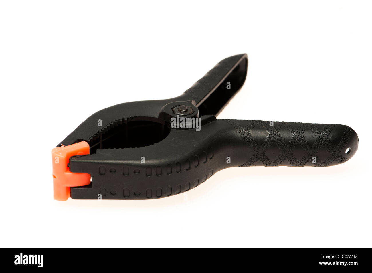 a small plastic clamp grip Stock Photo