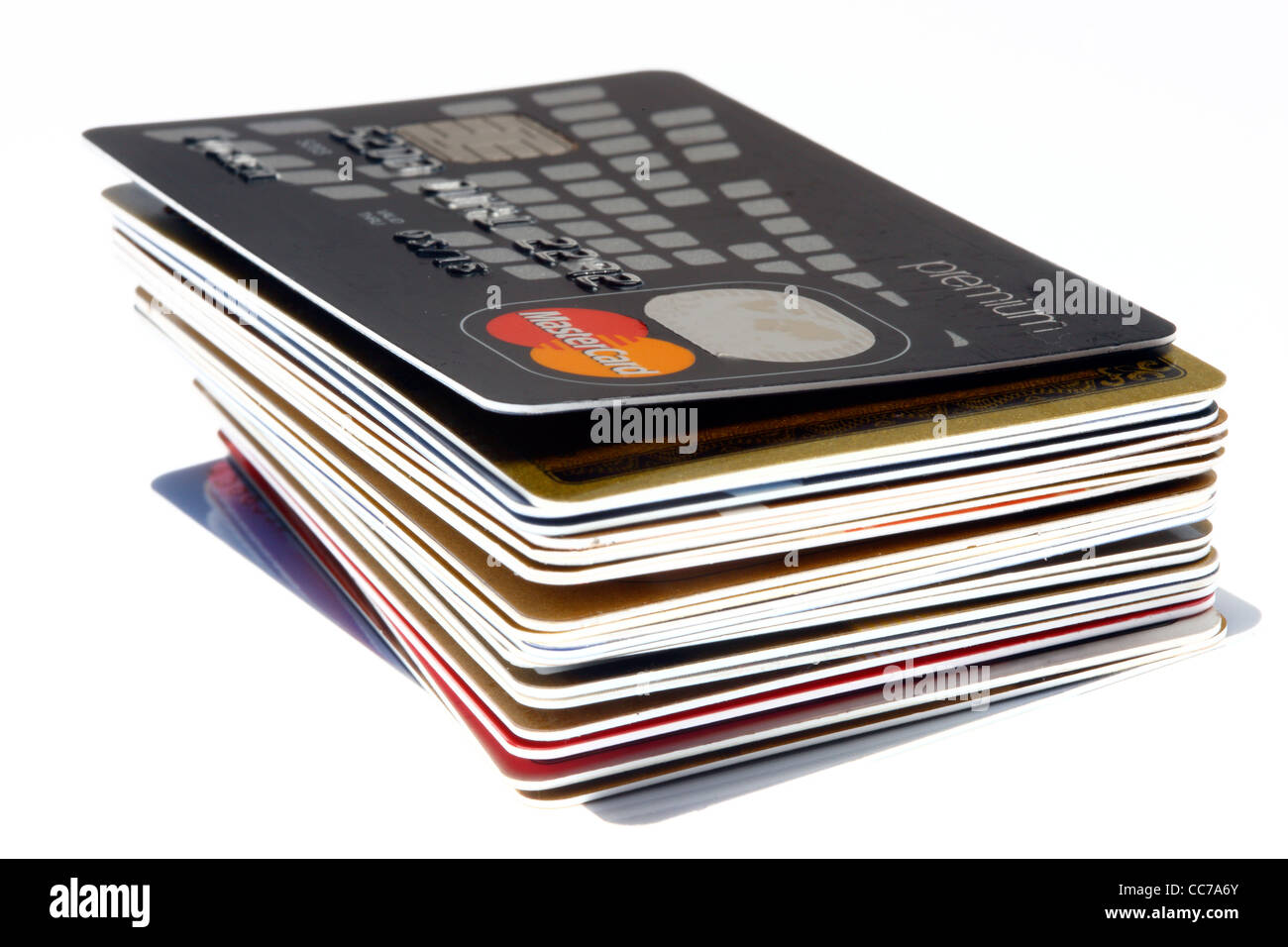 Different credit cards. Stock Photo