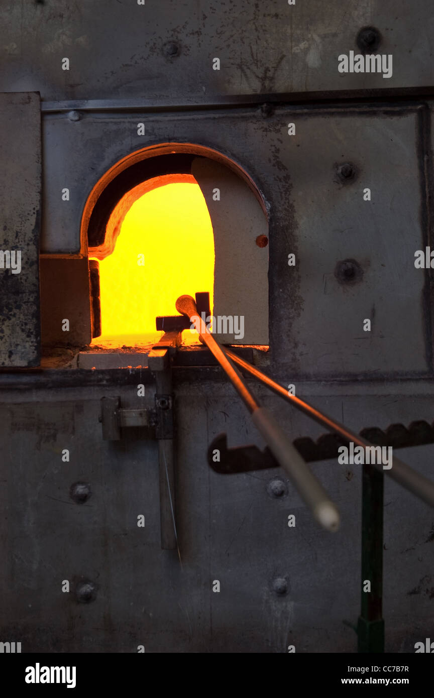 furnace Glassblowing Stock Photo