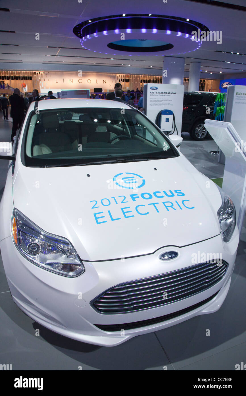 Detroit, Michigan The Ford Focus electric vehicle on display at the