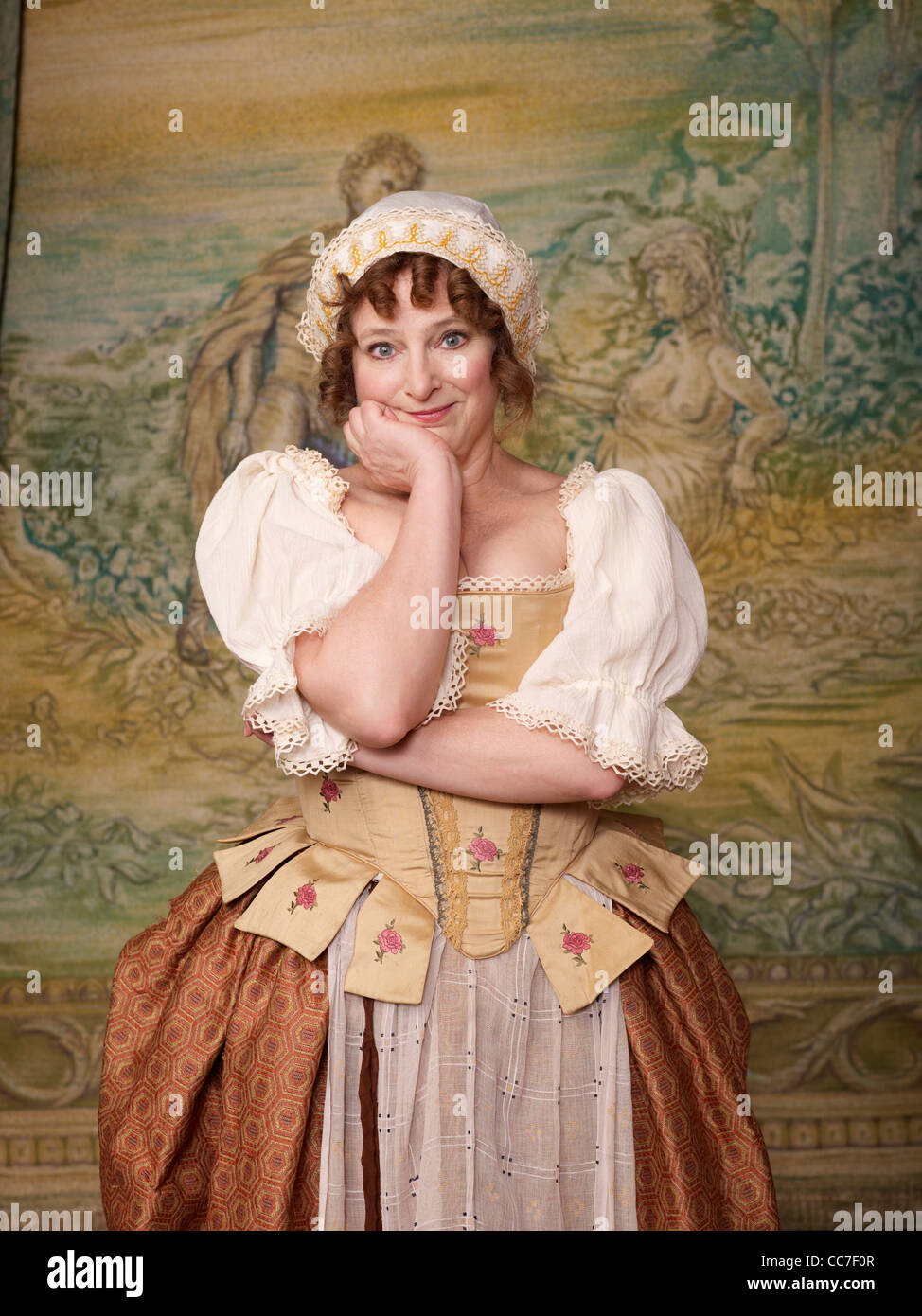 Actress dressed in old-fashioned costume on stage Stock Photo - Alamy