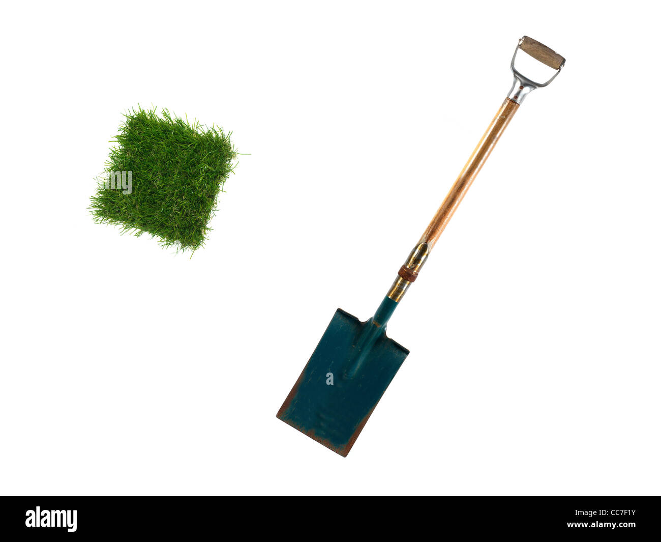 A garden shovel isolated against a white background Stock Photo - Alamy