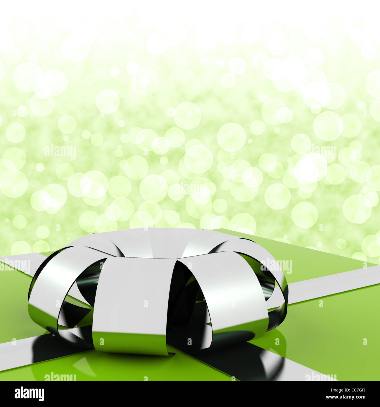 Green Giftbox With Bokeh Background For Mans Birthday Stock Photo - Alamy
