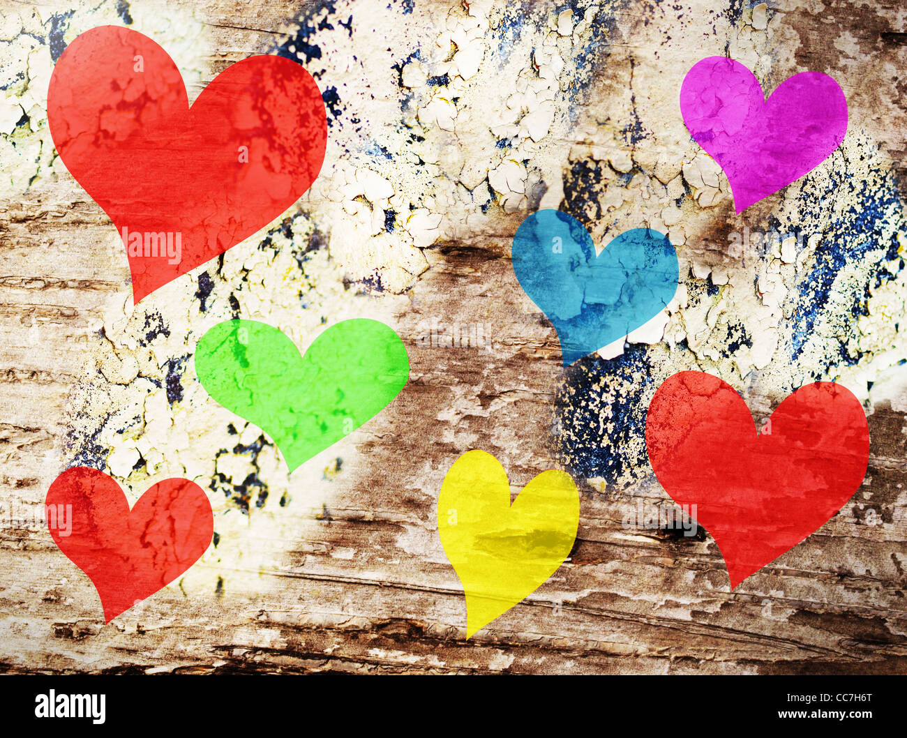 Valentine's day celebration, abstract colorful expressive background Stock Photo