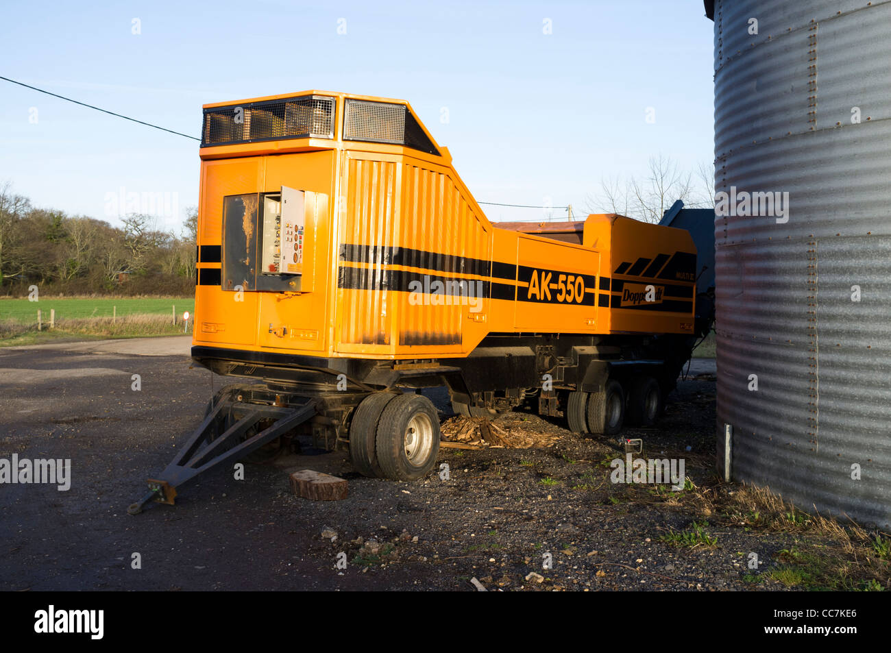 A Doppstadt ak 550 waste Shredder on a farm on West Sussex Stock Photo