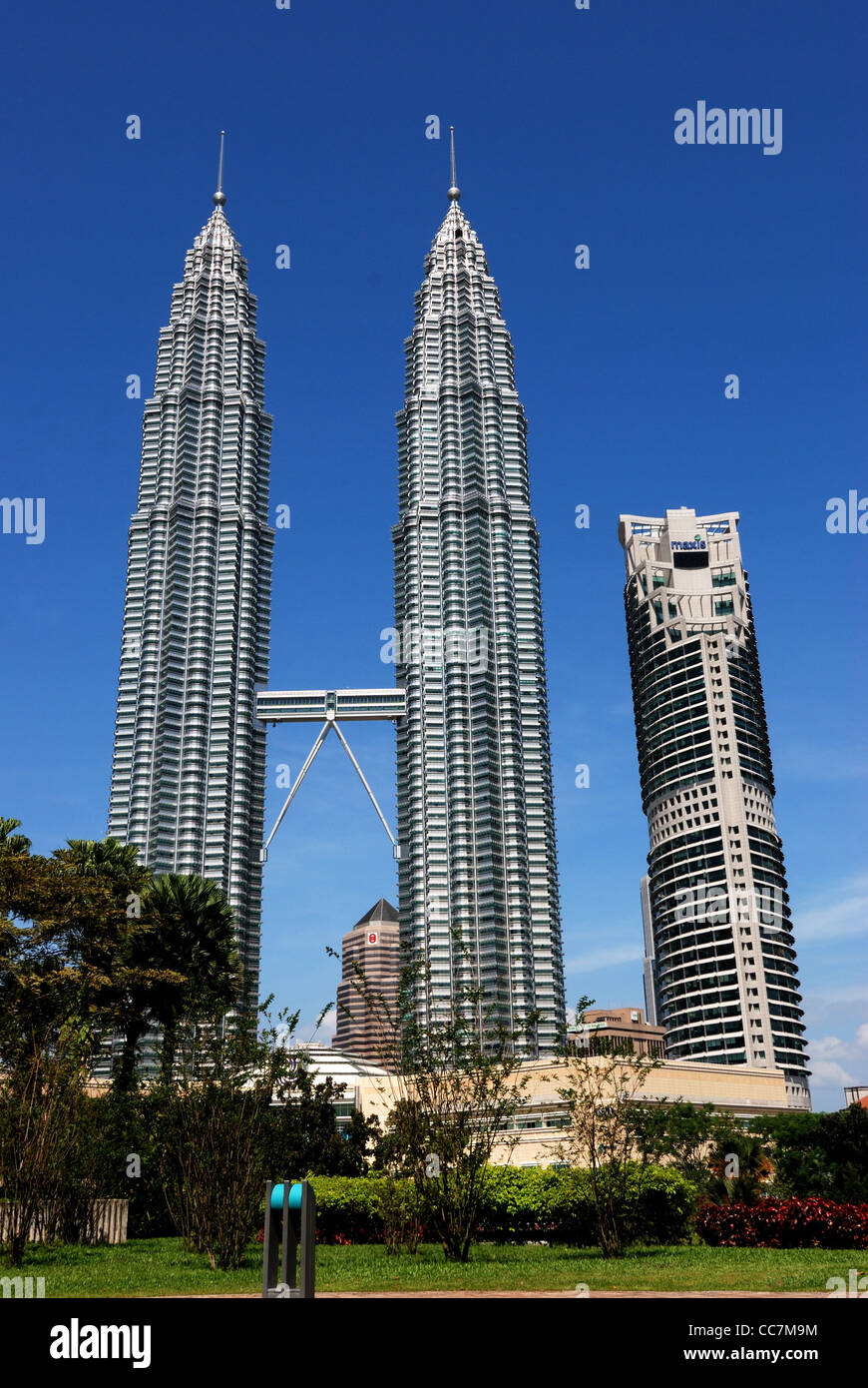 Petronas Twin Towers of Kuala Lumpur, Malaysia Stock Photo