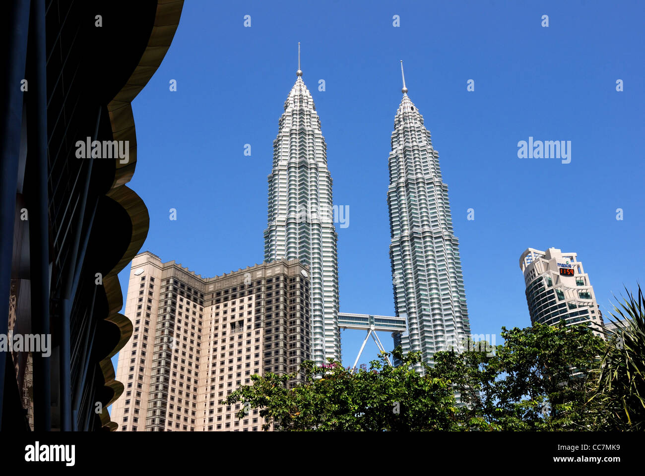 Petronas Twin Towers of Kuala Lumpur, Malaysia Stock Photo