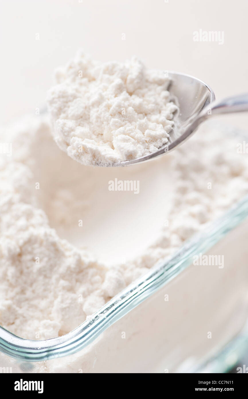 Organic wheat flour Stock Photo