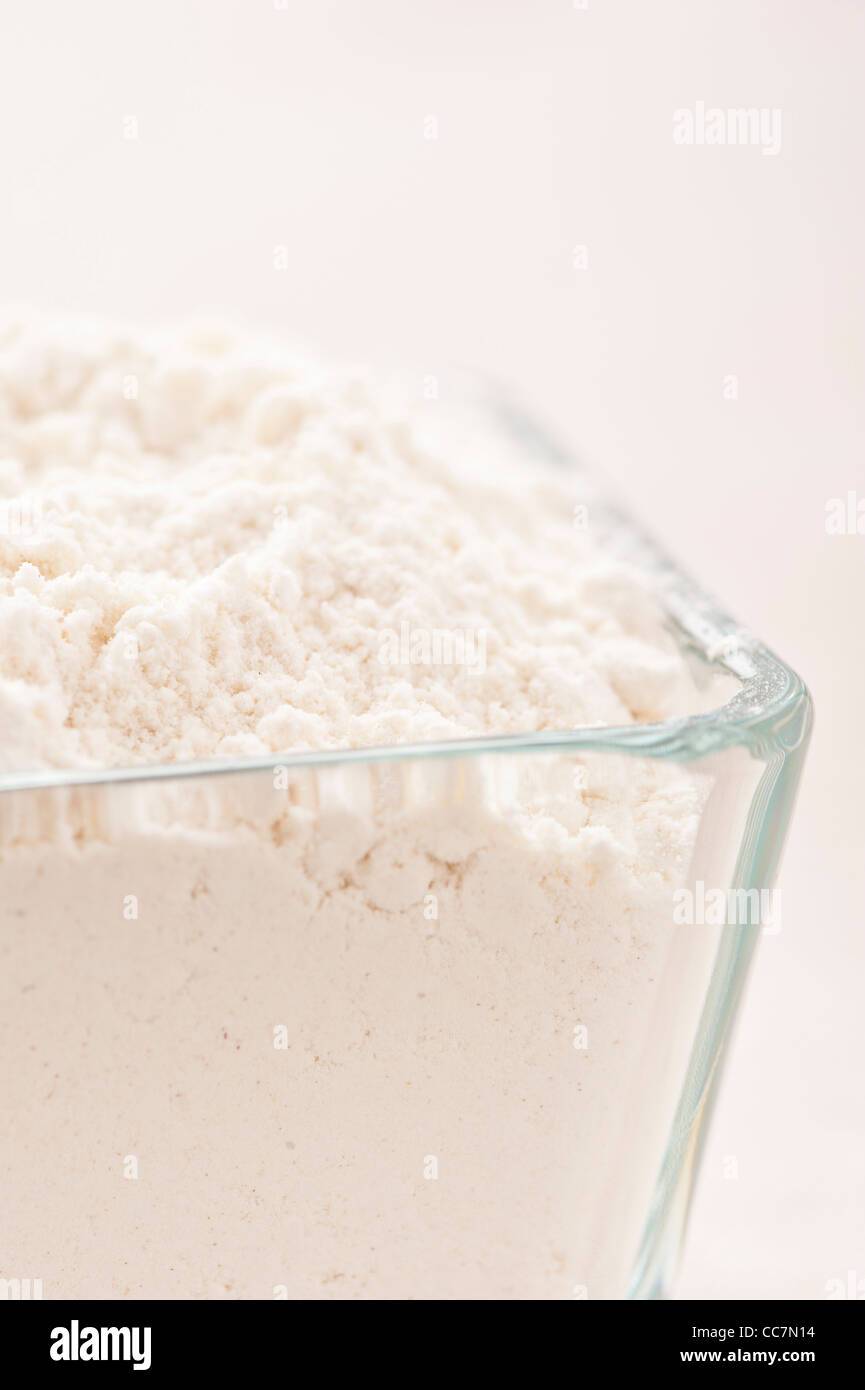 Organic wheat flour Stock Photo