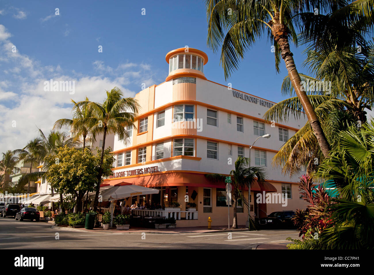 Waldorf Towers Hotel, South Beach, Miami, Florida, USA Stock Photo