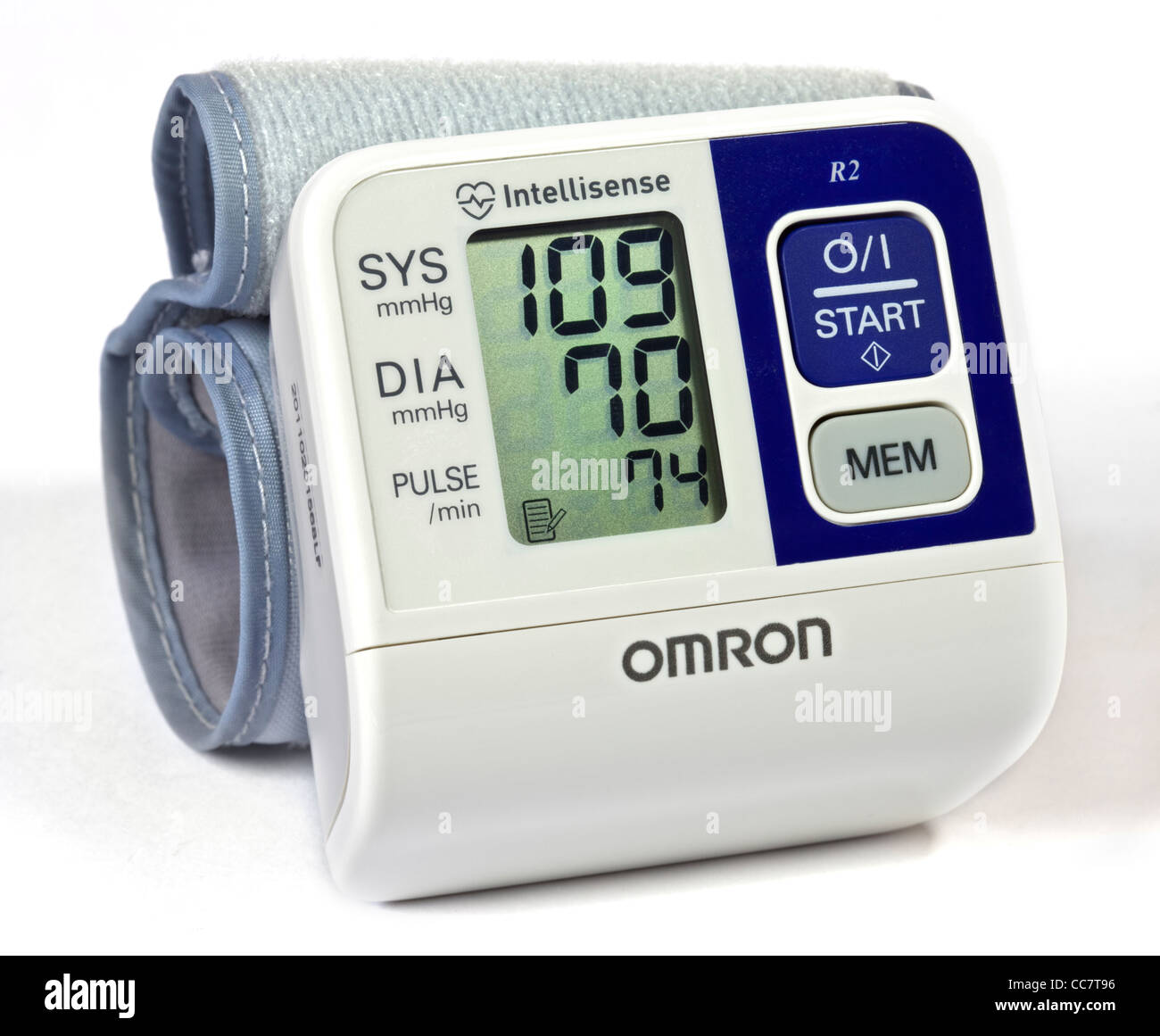Omron EVOLV upper arm wireless blood pressure monitor Stock Photo - Alamy