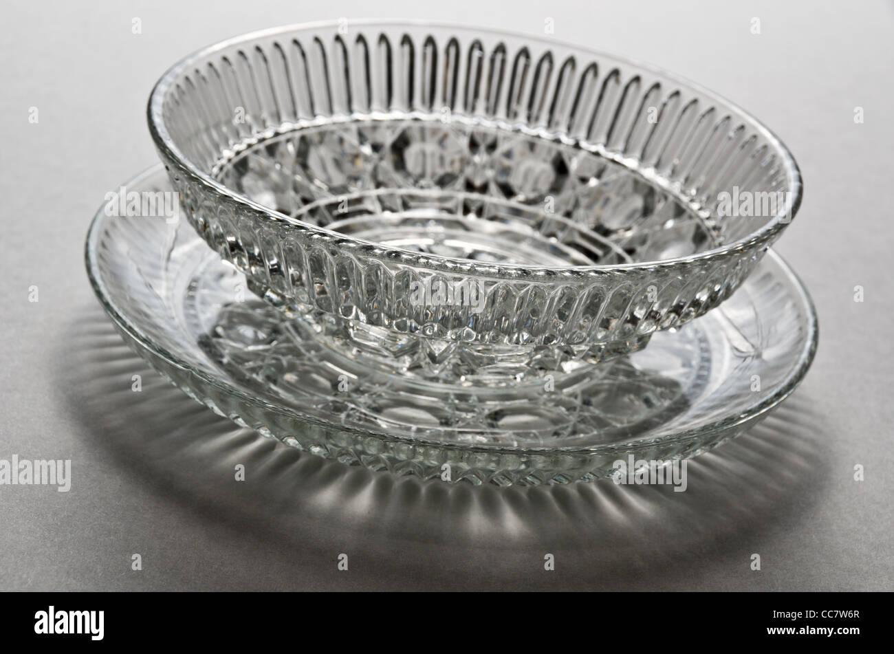 A Elegant Crystal Bowl on a White Background Stock Photo - Alamy