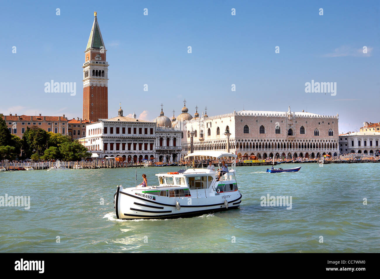 BOATING HOLIDAY VENICE GRAND CANAL ST MARKS Stock Photo