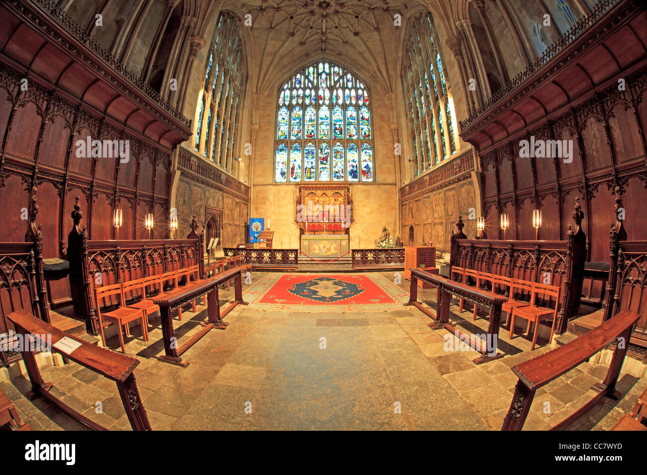 Winchester Cathedral interior, Hampshire England Stock Photo