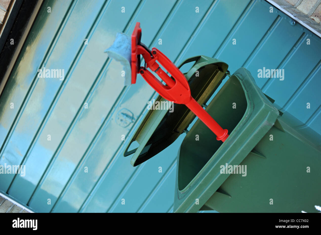 Unwanted squeegee or floor mop thrown away in Brighton and Hove City