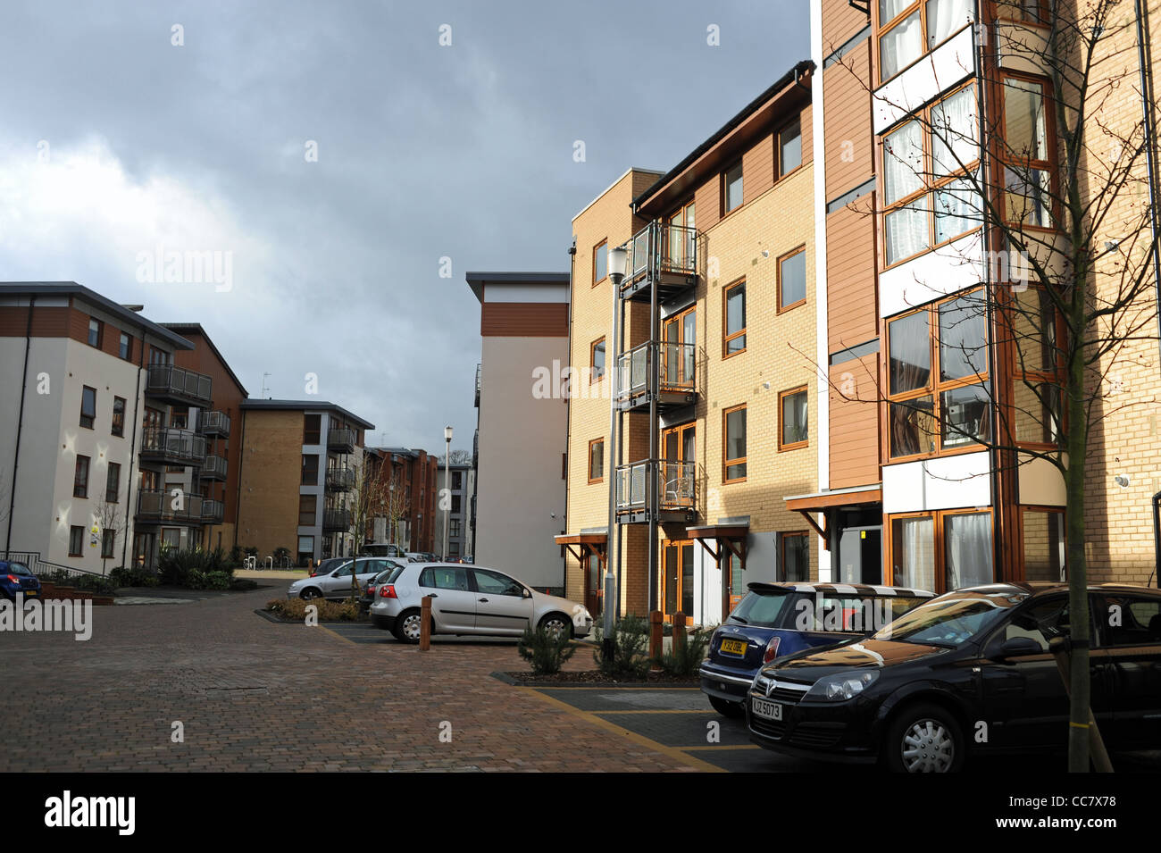 The Pembroke Park new housing estate of appartments and modern living flats in Crawley West Sussex UK Stock Photo