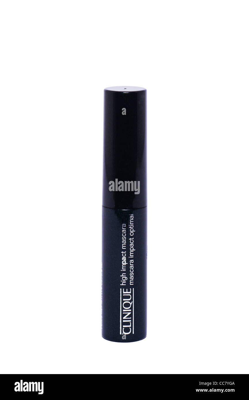 A Clinique high impact mascara on a white background Stock Photo
