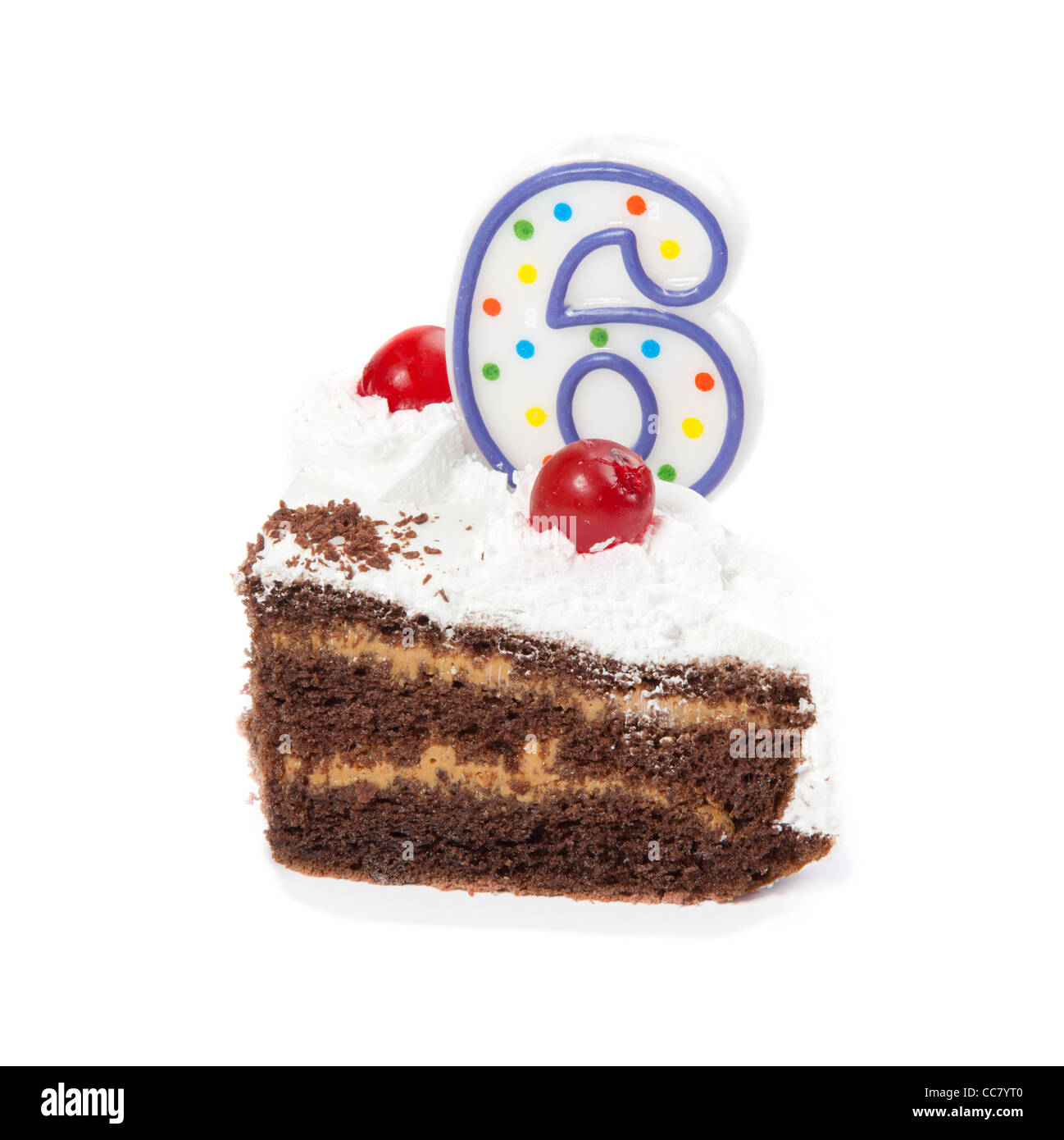 Birthday cake with one candles Stock Photo Alamy
