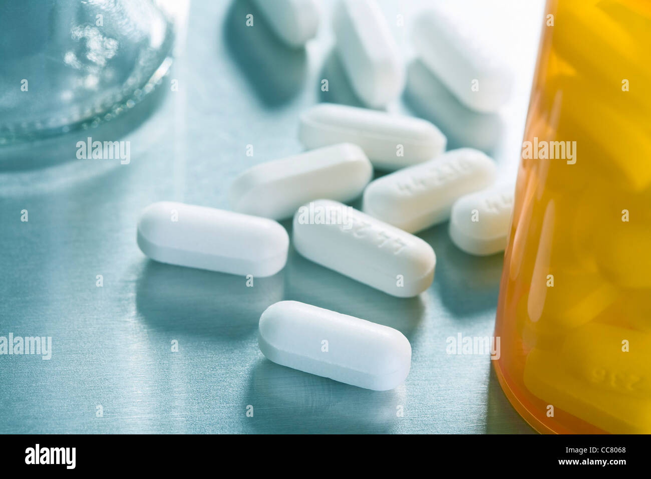 Pills and Bottle Stock Photo