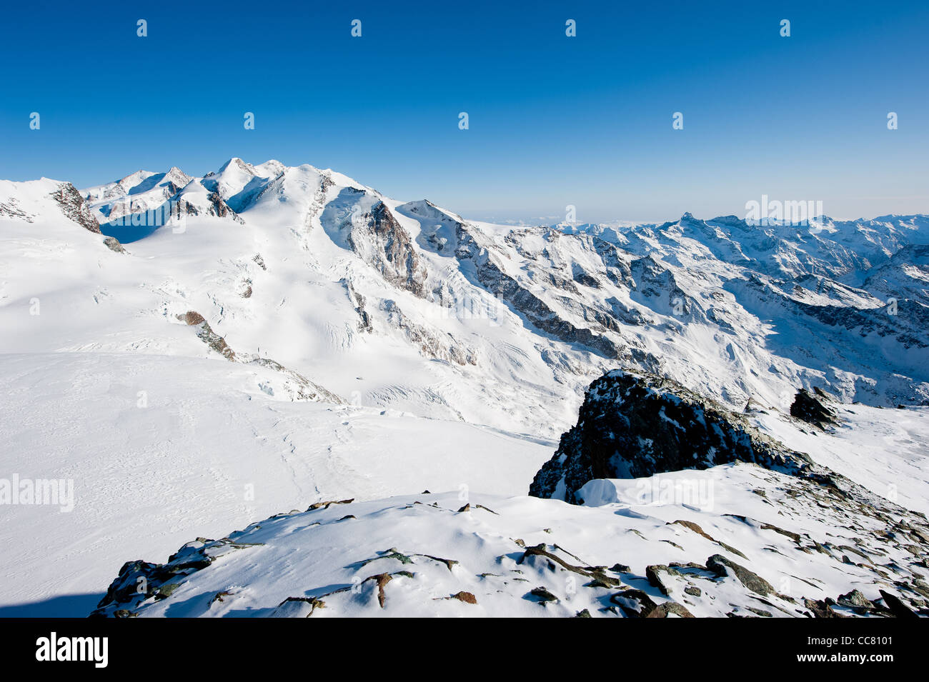 Monte Rosa Mountain Range High Resolution Stock Photography and Images ...