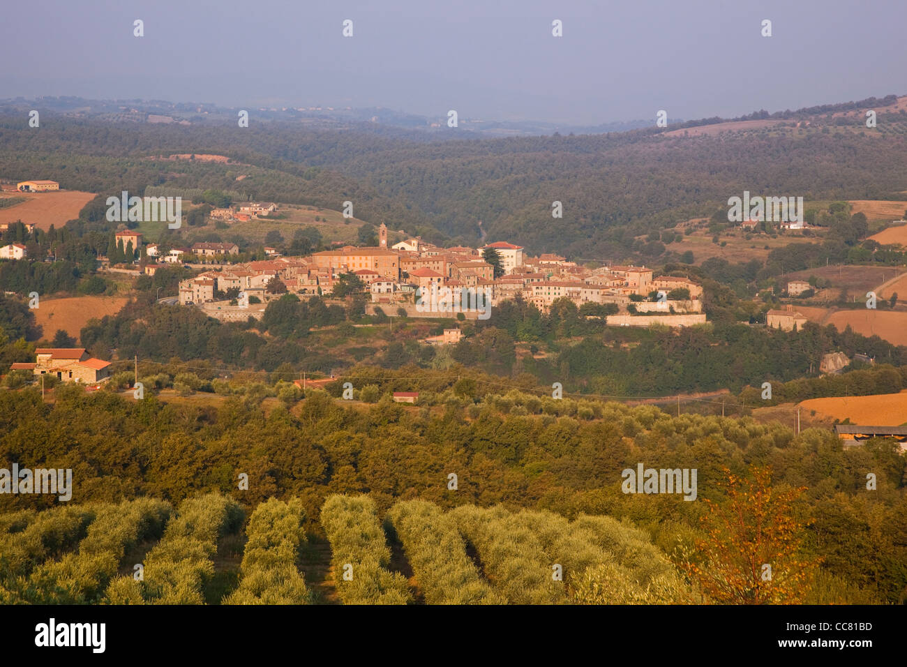 Piegaro, a hilltop village amid the rural Umbrian landscape, Province