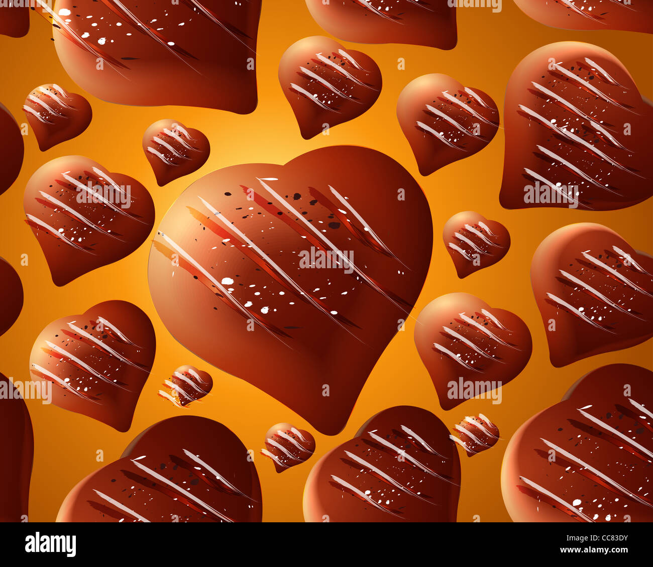 abstract Seamless chocolate fo heart shape background Stock Photo - Alamy
