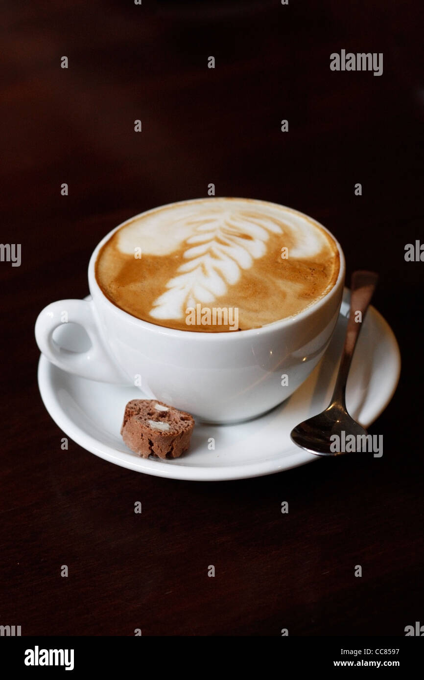 A delicious and well served cappucino Stock Photo