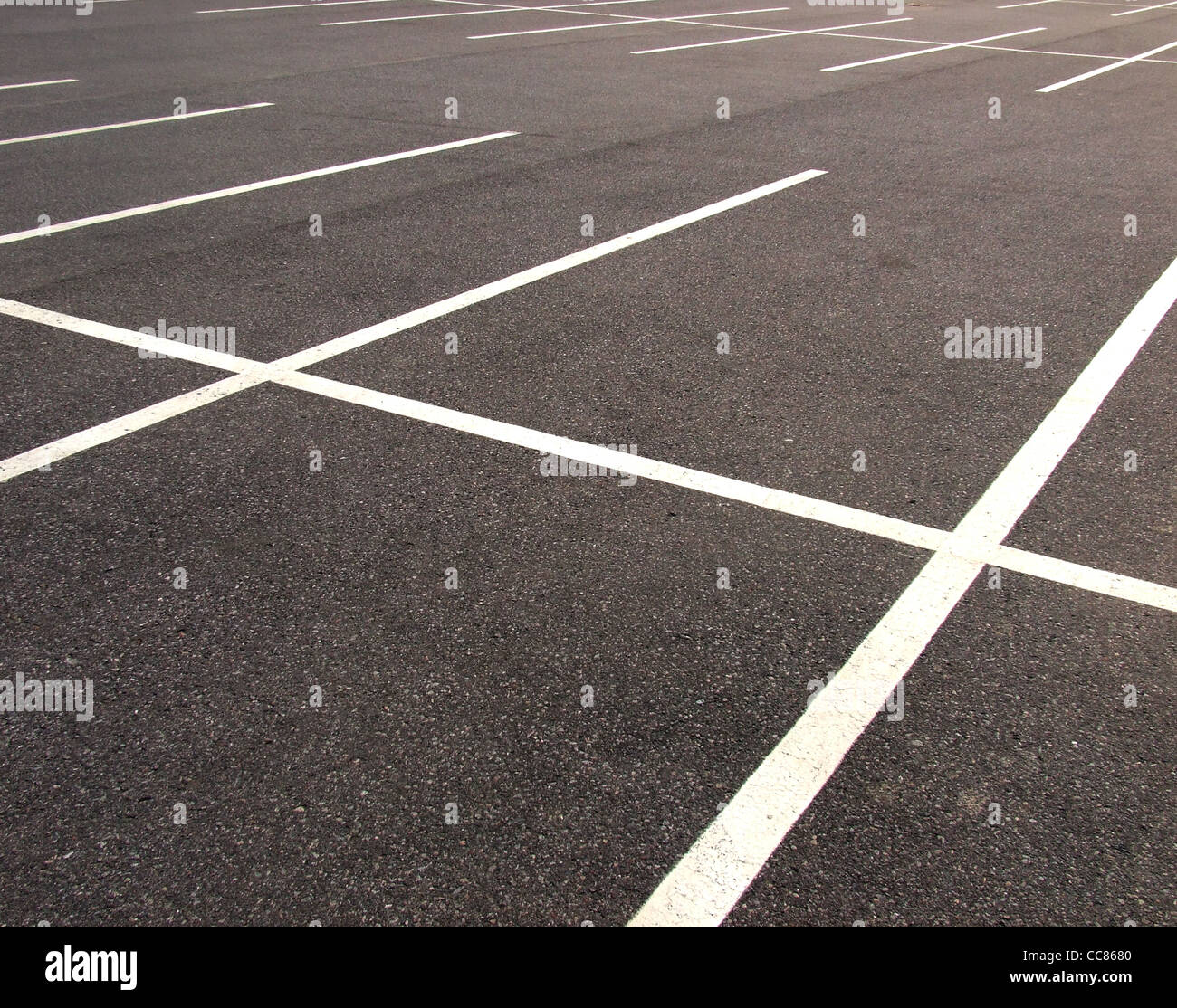 Empty parking lots Stock Photo
