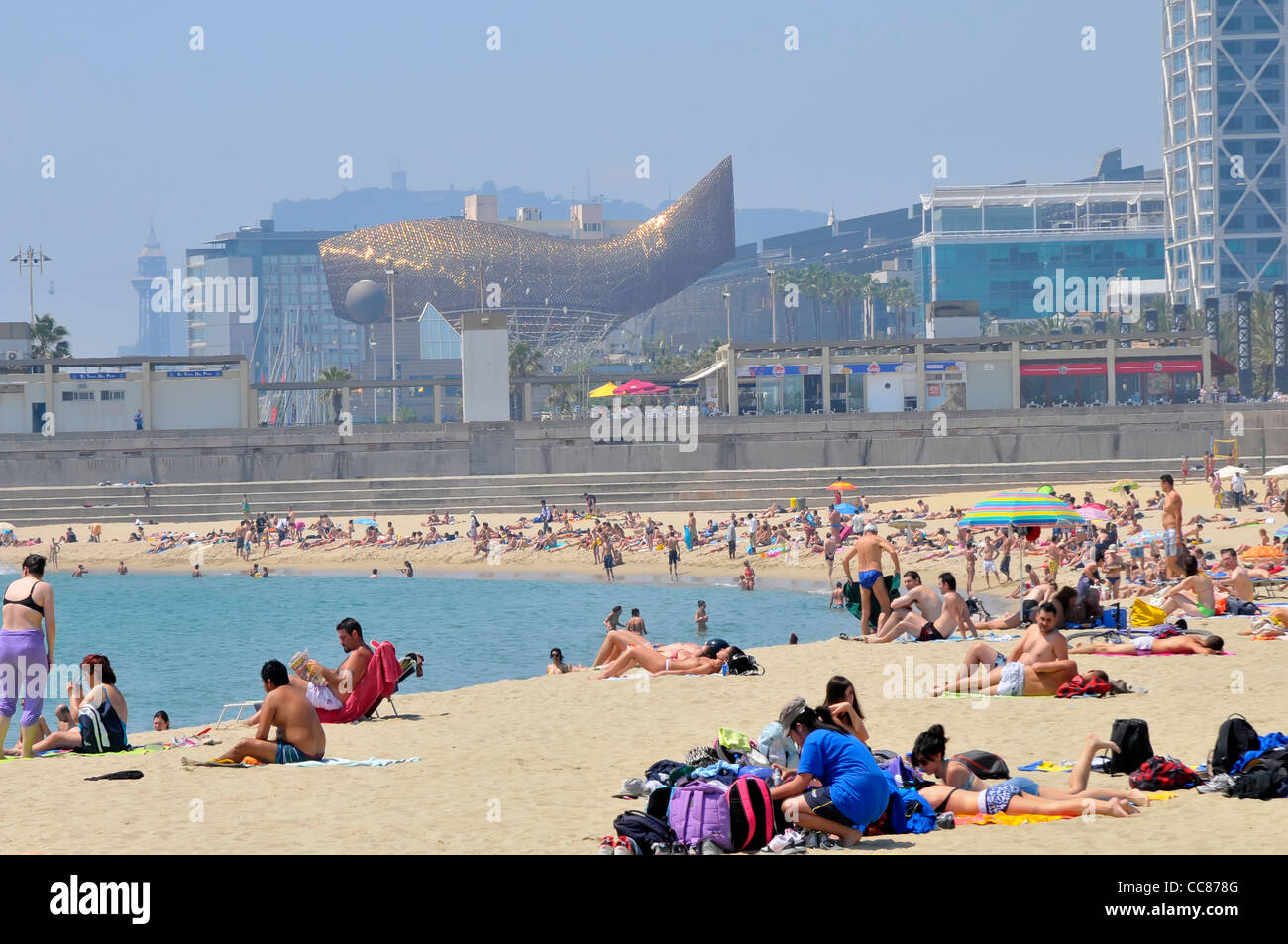 Barceloneta Beach Barcelona Spain Europe Catalonia Stock Photo - Alamy