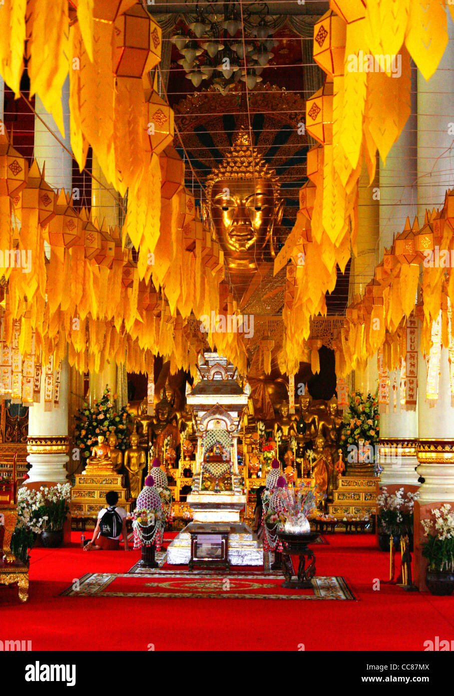 Inside Wat Phra Singh, Chiang Mai. Thailand. Stock Photo