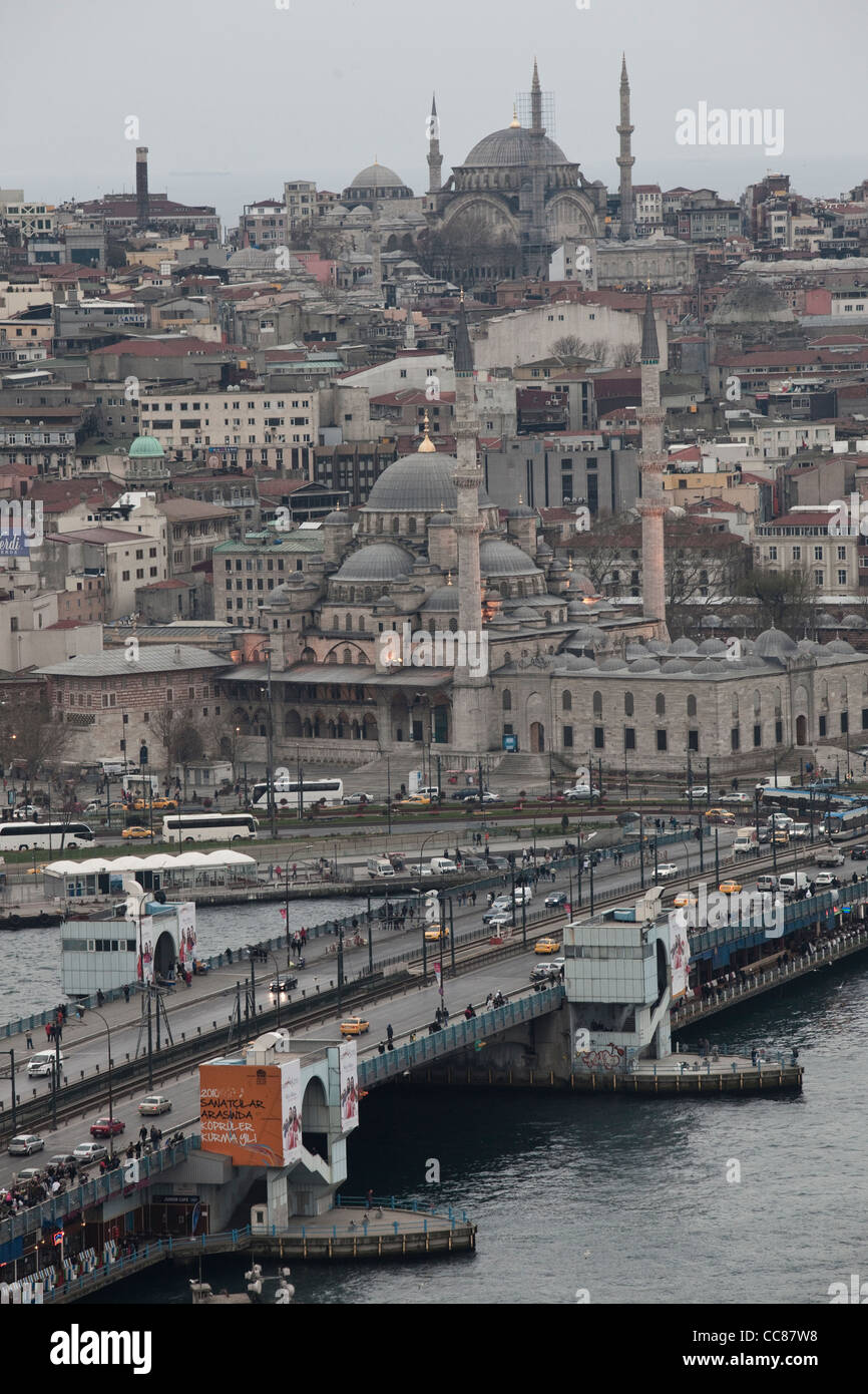Views over Istanbul from Galata Tower. Stock Photo