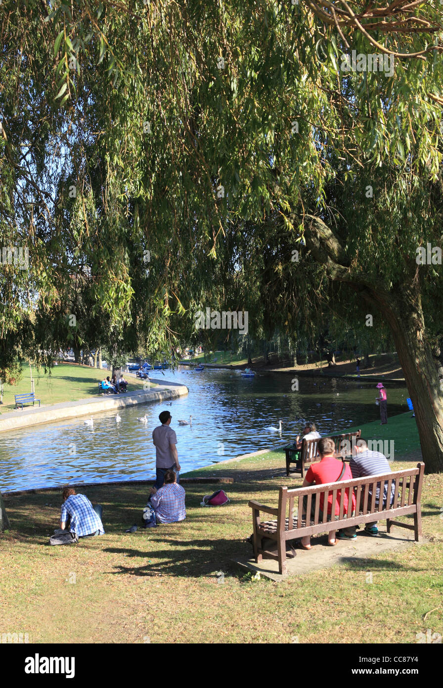 The Royal Military Canal in Hythe, in Autumn, near Folkestone, Kent