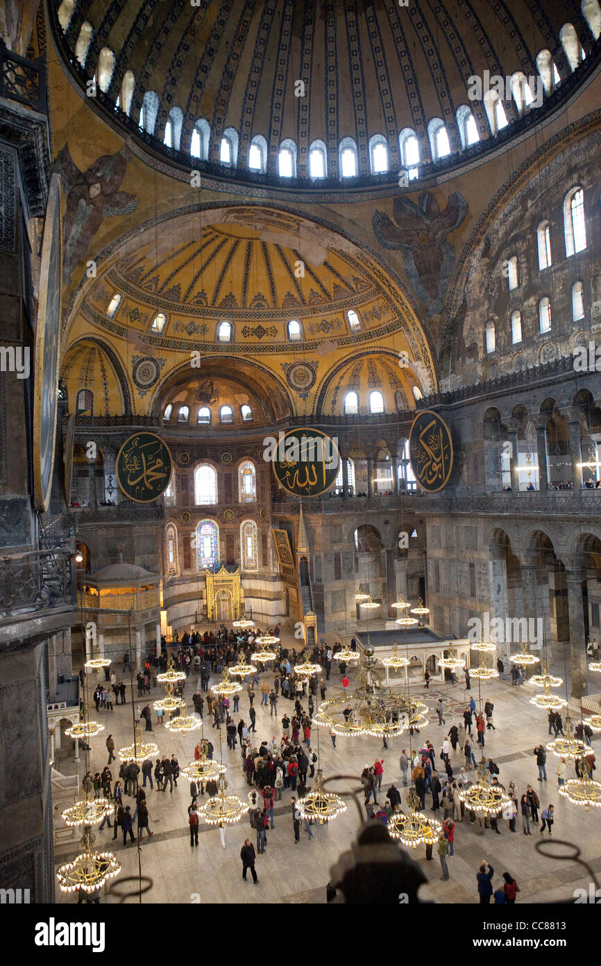 Aya Sofya Interior, Istanbul Stock Photo