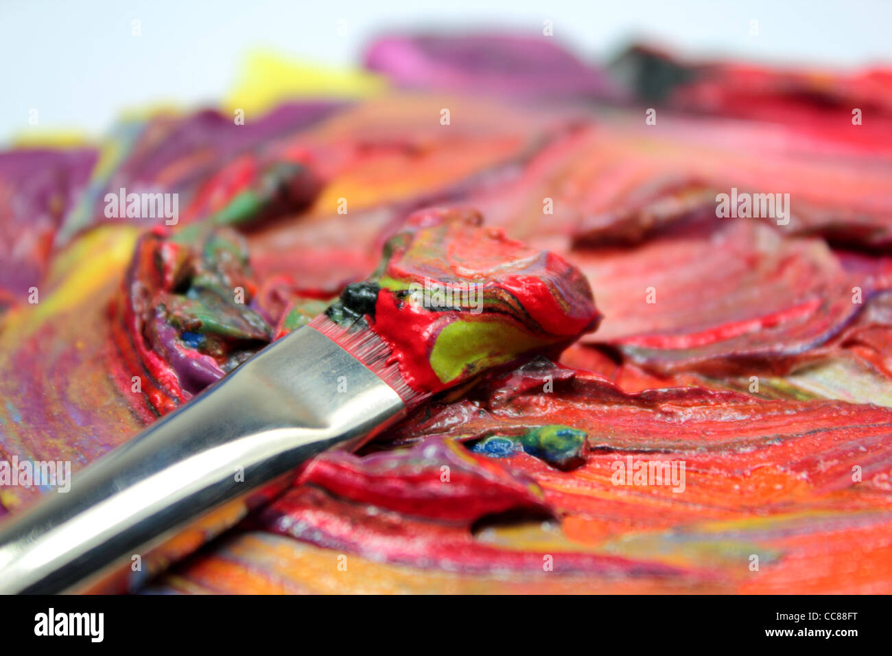 Paintbrush with paint Stock Photo