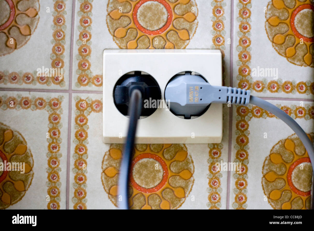 Electric Plug Socket Stock Photo