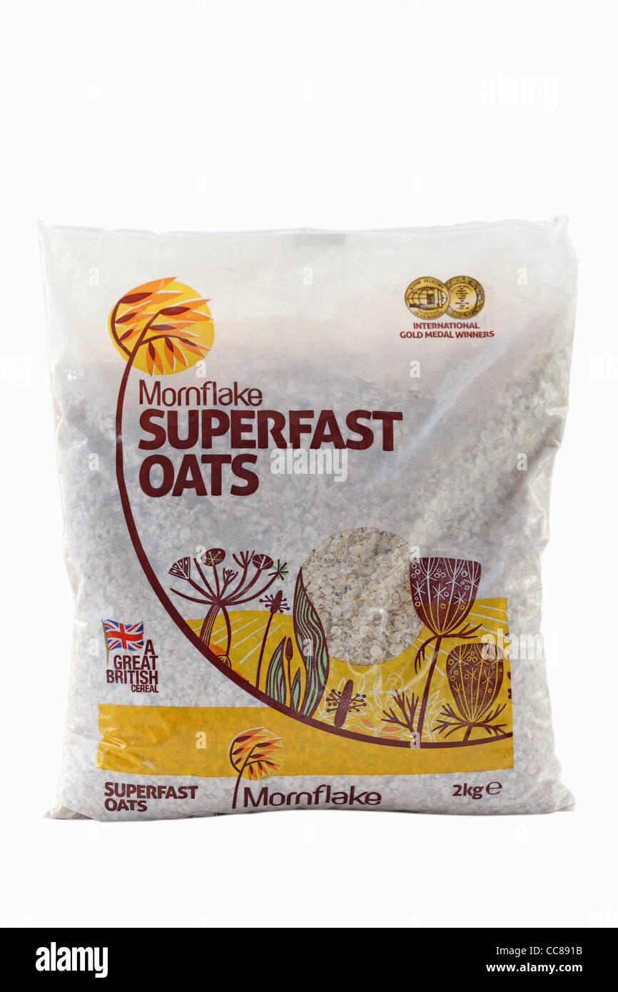 Superfast oats porridge Stock Photo